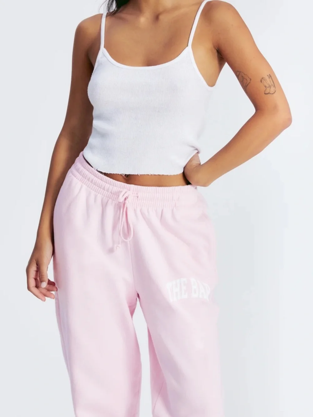 The Bar VARSITY SWEATPANTS BLUSH/WHITE size M - Picture 5 of 8